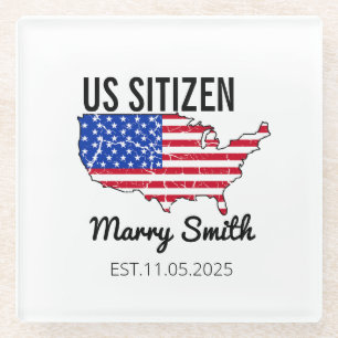 Staatsbürgerschaftstag Amerikanisch – Stolz, ein A Glasuntersetzer
