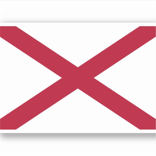 Staatsflagge Alabama Aufkleber (Vorderseite)