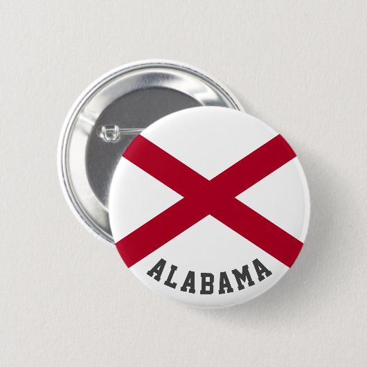 Staatsflagge Alabama Button (Vorne & Hinten)