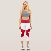 Staatsflagge Alabama Capri Leggings (Vorderseite)