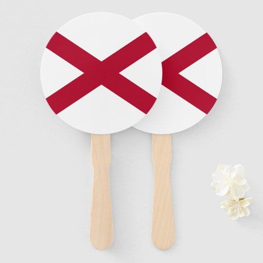 Staatsflagge Alabama Fächer (Vorne und Hinten)