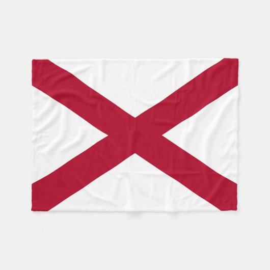 Staatsflagge Alabama Fleecedecke (Vorderseite (Horizontal))