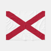 Staatsflagge Alabama Fleecedecke (Vorderseite (Horizontal))