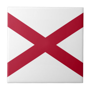 Staatsflagge Alabama Fliese