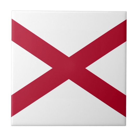 Staatsflagge Alabama Fliese (Vorderseite)