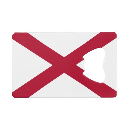 Staatsflagge Alabama Geldbeutel Flaschenöffner (Vorderseite (Horizontal))