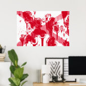 Staatsflagge Alabama Grunge Poster (Heimbüro)