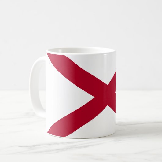 Staatsflagge Alabama Kaffeetasse (Vorderseite Links)