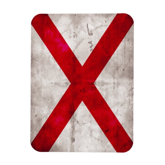 Staatsflagge Alabama Magnet (Vertikal)