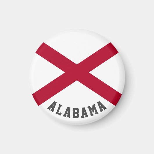 Staatsflagge Alabama Magnet (Vorne)