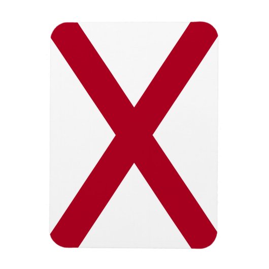 Staatsflagge Alabama Magnet (Vertikal)