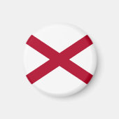 Staatsflagge Alabama Magnet (Vorne)