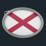 Staatsflagge Alabama Ovale Gürtelschnalle<br><div class="desc">Patriotische Alabama-Staatsflagge.</div>