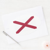 Staatsflagge Alabama Ovaler Aufkleber (Umschlag)