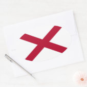 Staatsflagge Alabama Ovaler Aufkleber (Umschlag)