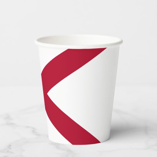 Staatsflagge Alabama Pappbecher (Rückseite)