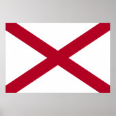 Staatsflagge Alabama Poster (Vorne)