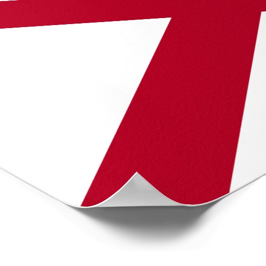 Staatsflagge Alabama Poster (Ecke)