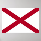 Staatsflagge Alabama Poster (Vorne)