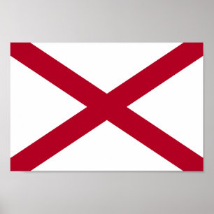 Staatsflagge Alabama Poster