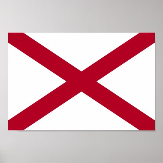 Staatsflagge Alabama Poster (Vorne)