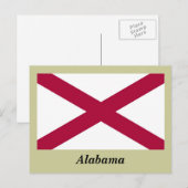 Staatsflagge Alabama Postkarte (Vorne/Hinten)