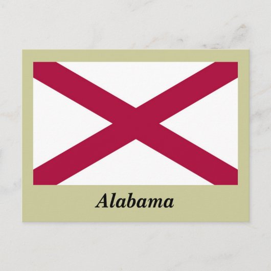 Staatsflagge Alabama Postkarte (Vorderseite)