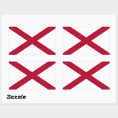 Staatsflagge Alabama Rechteckiger Aufkleber (Blatt)