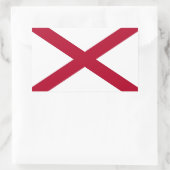 Staatsflagge Alabama Rechteckiger Aufkleber (Tasche)