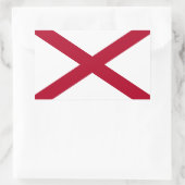Staatsflagge Alabama Rechteckiger Aufkleber (Tasche)