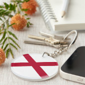 Staatsflagge Alabama Schlüsselanhänger (Vorderseite rechts)