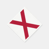 Staatsflagge Alabama Serviette (Ecke)