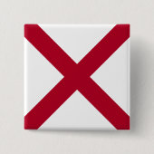 Staatsflagge Alabama, St. Andrew Crimson Cross Button (Vorderseite)