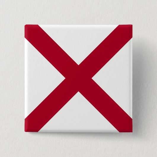 Staatsflagge Alabama, St. Andrew Crimson Cross Button (Vorderseite)