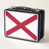 Staatsflagge Alabama, St. Andrew Crimson Cross Metall Brotdose (Rückseite)