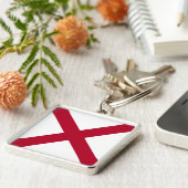 Staatsflagge Alabama, St. Andrew Crimson Cross Schlüsselanhänger (Seite)