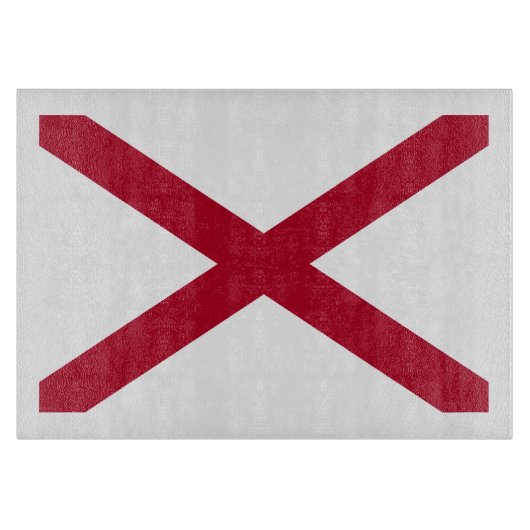Staatsflagge Alabama, St. Andrew Crimson Cross Schneidebrett (Vorderseite)