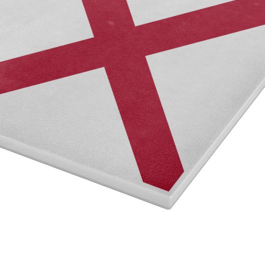 Staatsflagge Alabama, St. Andrew Crimson Cross Schneidebrett (Ecke)