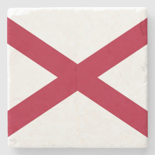 Staatsflagge Alabama Steinuntersetzer
