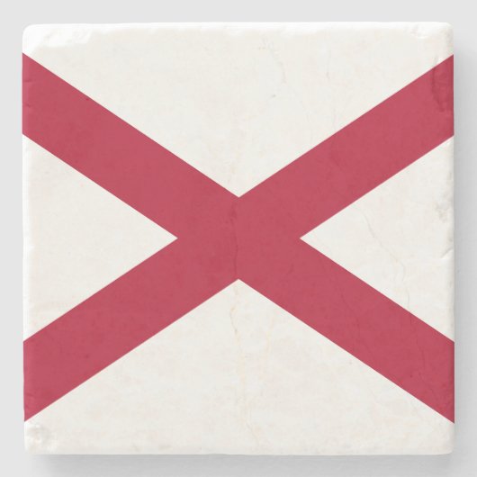 Staatsflagge Alabama Steinuntersetzer (Vorderseite)