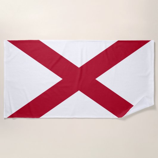 Staatsflagge Alabama Strandtuch (Vorderseite)
