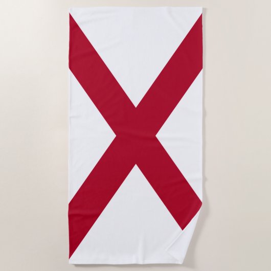 Staatsflagge Alabama Strandtuch (Vorderseite)