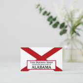 Staatsflagge Alabama Visitenkarte (Stehend Vorderseite)