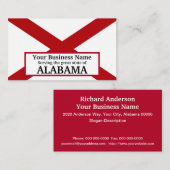 Staatsflagge Alabama Visitenkarte (Vorne/Hinten)