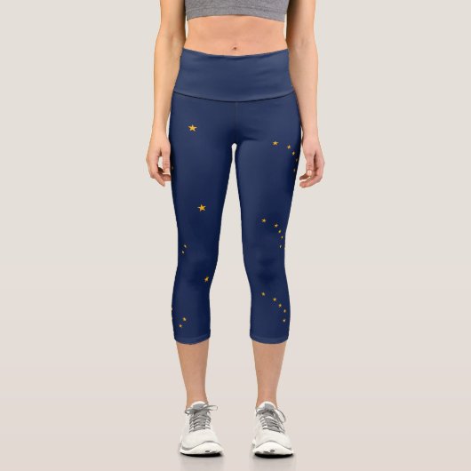 Staatsflagge Alaska Capri Leggings (Vorderseite)