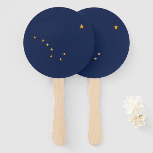 Staatsflagge Alaska Fächer (Vorne und Hinten)