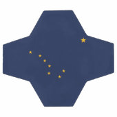 Staatsflagge Alaska Fußball (Flach)