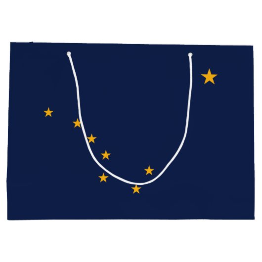 Staatsflagge Alaska Große Geschenktüte (Rückseite)