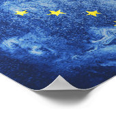 Staatsflagge Alaska Grunge Poster (Ecke)