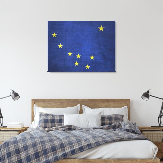 Staatsflagge Alaska Leinwanddruck (Insitu (Schlafzimmer))